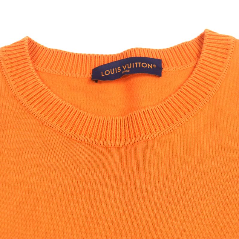  Louis Vuitton 23AW 100% Cotton Signature Logo Embroidery Crewneck Short