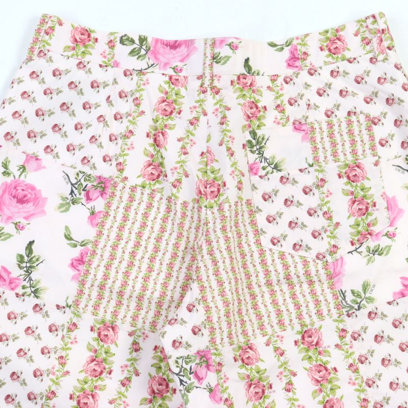 DIOR Homme 293c170b5680 Logo Patchwork Floral Pattern Half Pants Shorts