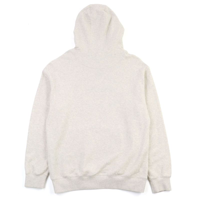 Prada 2023 Ujl24b Logo Embroidery Pullover Cotton Fleece Hoodie Ivory L Genuine