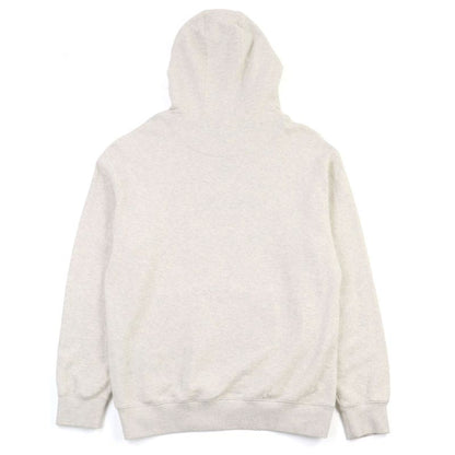 Prada 2023 Ujl24b Logo Embroidery Pullover Cotton Fleece Hoodie Ivory L Genuine