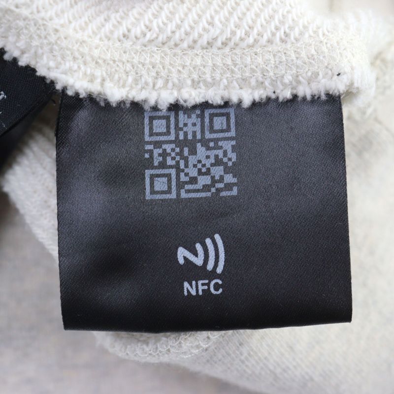 Prada 2023 Ujl24b Logo Embroidery Pullover Cotton Fleece Hoodie Ivory L Genuine