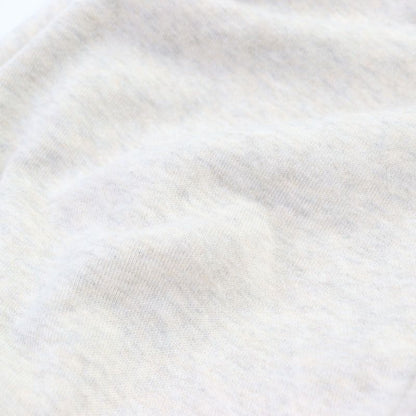 Prada 2023 Ujl24b Logo Embroidery Pullover Cotton Fleece Hoodie Ivory L Genuine