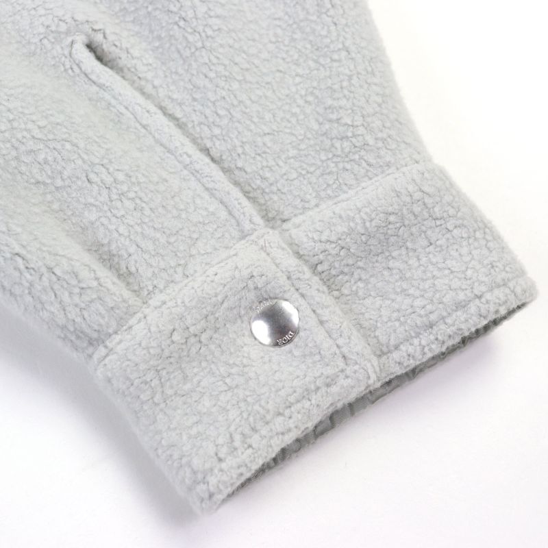 DIOR Homme 2025 513j501a0892 Logo Patch Lined Oblique Zip Up Fleece Jacket Gray