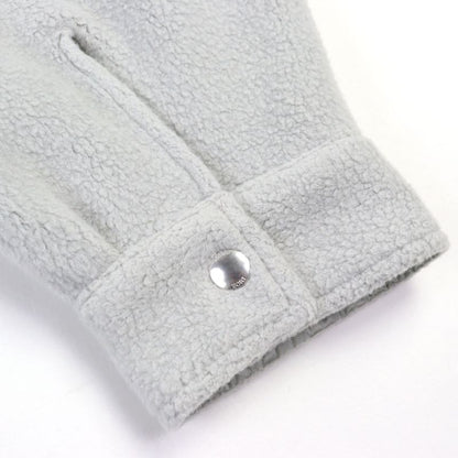 DIOR Homme 2025 513j501a0892 Logo Patch Lined Oblique Zip Up Fleece Jacket Gray