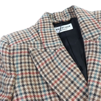 Balenciaga 2021 479864 Logo Buttons Full Logo Lining Peaked Lapel Double