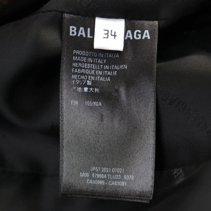 Balenciaga 2021 479864 Logo Buttons Full Logo Lining Peaked Lapel Double
