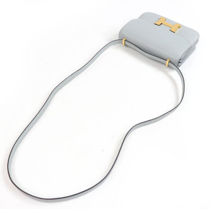 Hermes Constance 3 Mini Miroir Vaux Epson Blue Glacier Gold Hardware Shoulder