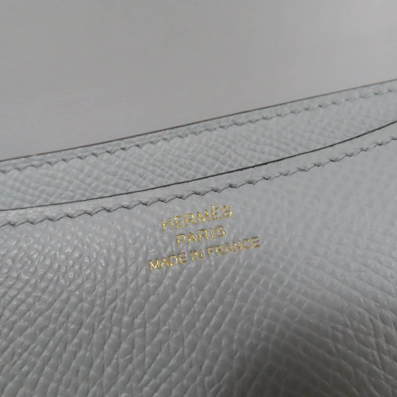 Hermes Constance 3 Mini Miroir Vaux Epson Blue Glacier Gold Hardware Shoulder
