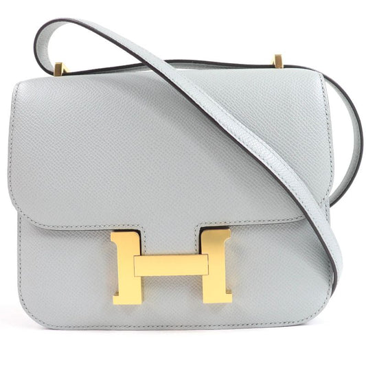 Hermes Constance 3 Mini Miroir Vaux Epson Blue Glacier Gold Hardware Shoulder