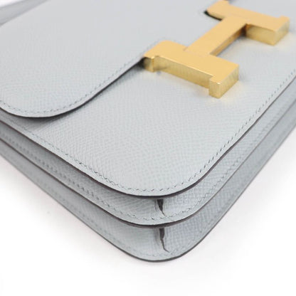 Hermes Constance 3 Mini Miroir Vaux Epson Blue Glacier Gold Hardware Shoulder