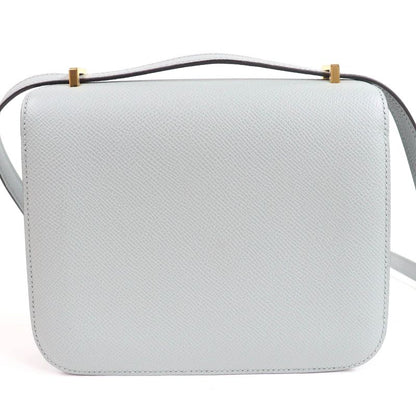 Hermes Constance 3 Mini Miroir Vaux Epson Blue Glacier Gold Hardware Shoulder