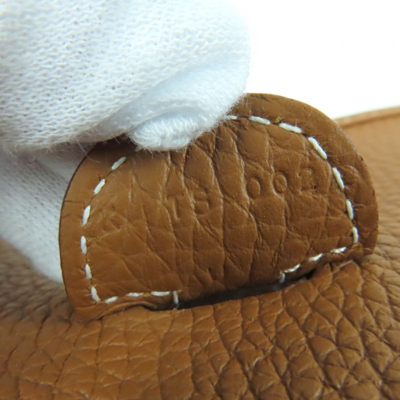 Hermes Evelyn 3PM Taurillon Clemence Gold Silver Hardware Shoulder Bag Engraved