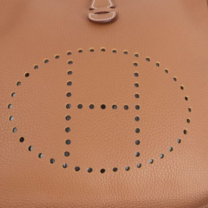 Hermes Evelyn 3PM Taurillon Clemence Gold Silver Hardware Shoulder Bag Engraved
