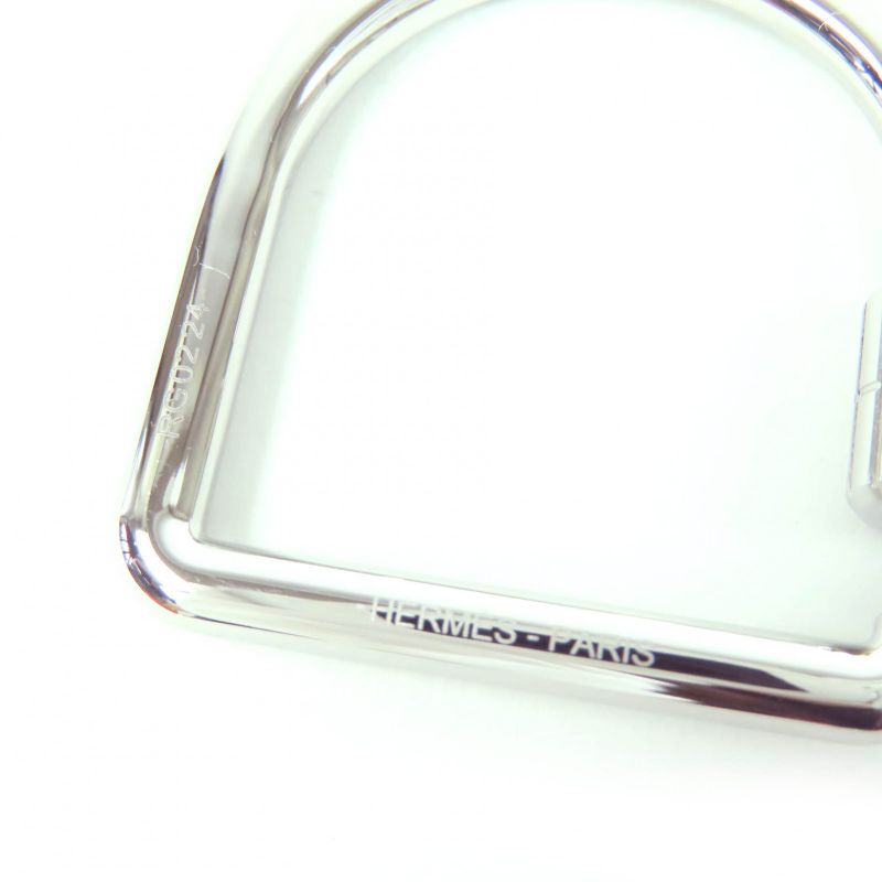 Hermes Key Holder Ettelier Metal Current Model Key Ring Silver With Box Swiss