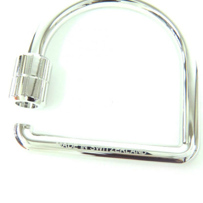 Hermes Key Holder Ettelier Metal Current Model Key Ring Silver With Box Swiss