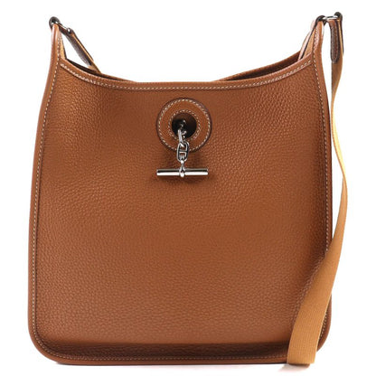 Hermes Vespa PM Togo Gold Silver Hardware Shoulder Bag G Engraved Storage With