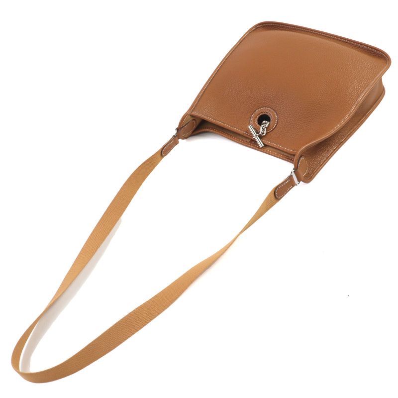 Hermes Vespa PM Togo Gold Silver Hardware Shoulder Bag G Engraved Storage With