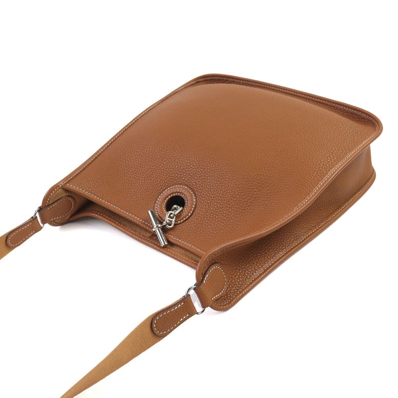 Hermes Vespa PM Togo Gold Silver Hardware Shoulder Bag G Engraved Storage With