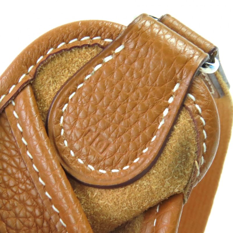 Hermes Vespa PM Togo Gold Silver Hardware Shoulder Bag G Engraved Storage With