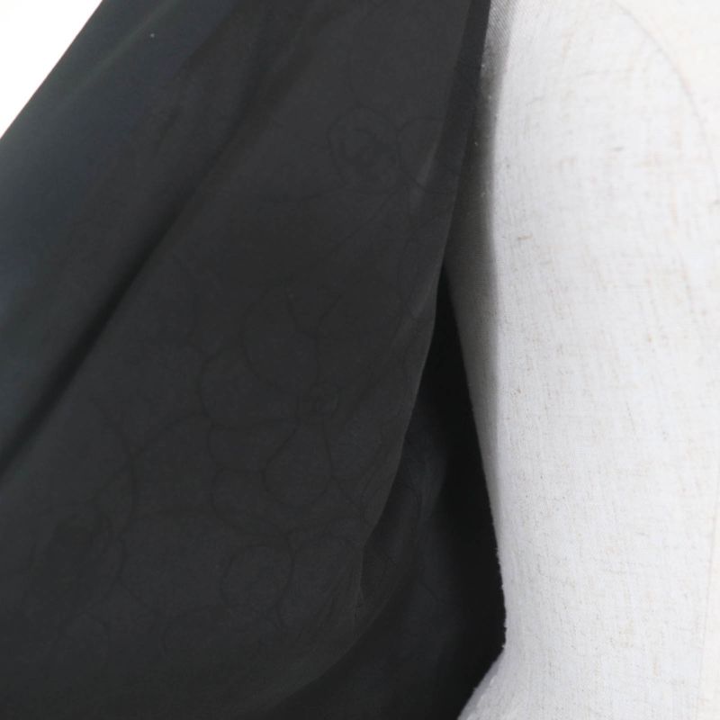 CHANEL 03A P21990w03211 Wool Silk Coco Mark Pyramid Button Jacket Black 40 Made