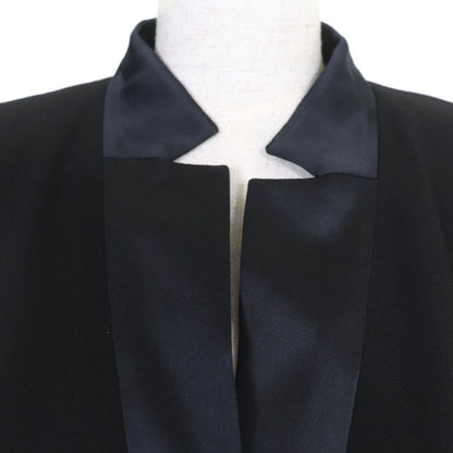 CHANEL 03A P21990w03211 Wool Silk Coco Mark Pyramid Button Jacket Black 40 Made