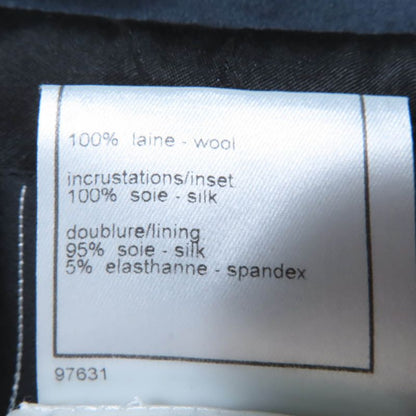 CHANEL 03A P21990w03211 Wool Silk Coco Mark Pyramid Button Jacket Black 40 Made