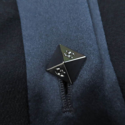 CHANEL 03A P21990w03211 Wool Silk Coco Mark Pyramid Button Jacket Black 40 Made