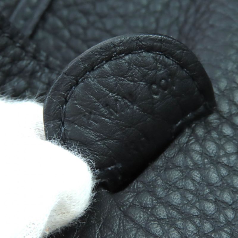 Hermes Evelyn 3 PM Taurillon Clemence Silver Hardware Shoulder Bag Black