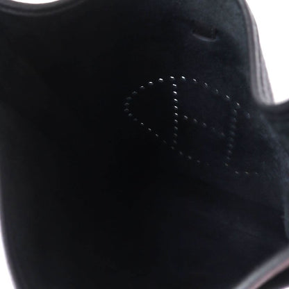 Hermes Evelyn 3 PM Taurillon Clemence Silver Hardware Shoulder Bag Black