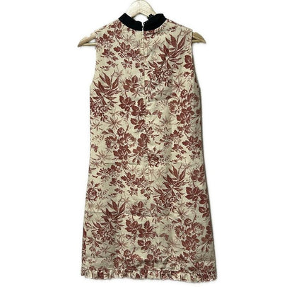 Gucci Dress Size 38 S Women - 417660 Zgp02 Beige Red And Black Crew Neck