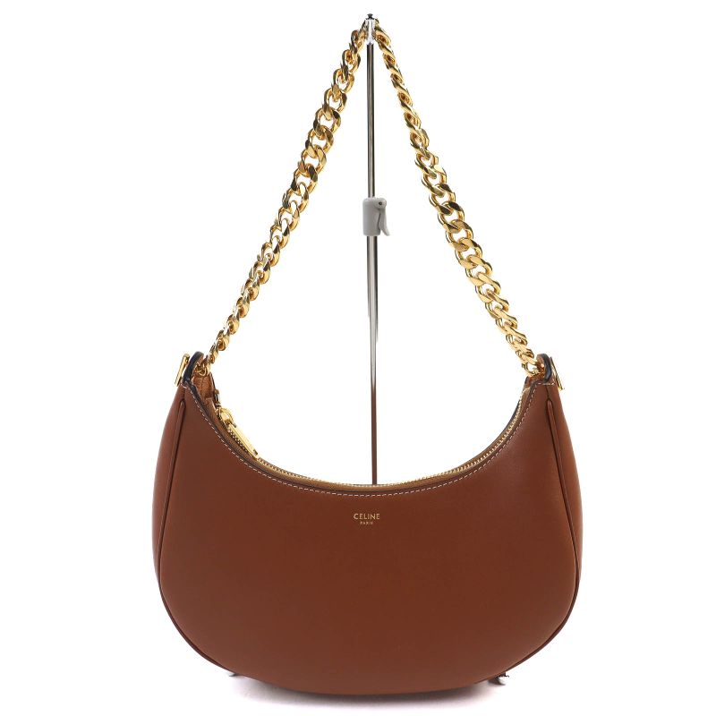 Celine 19958 Medium AVA Chain Medium Ava Leather Chain Shoulder Bag Hobo Bag