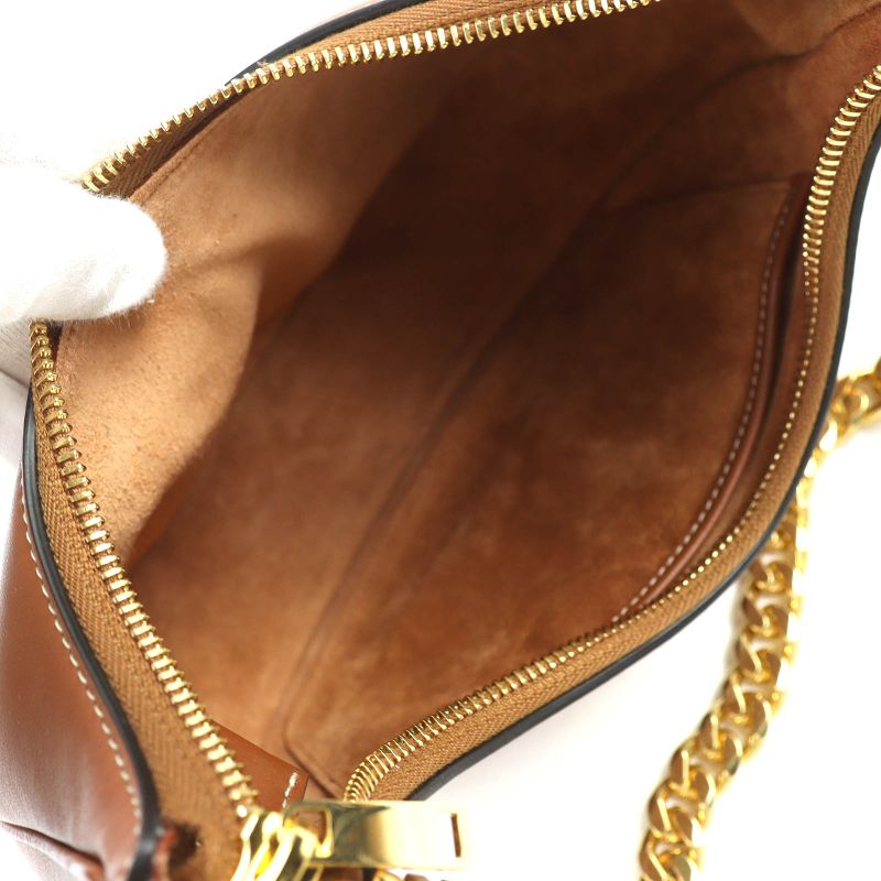 Celine 19958 Medium AVA Chain Medium Ava Leather Chain Shoulder Bag Hobo Bag