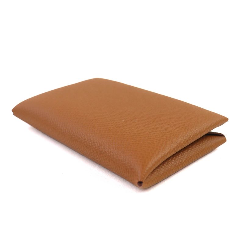 Hermes Calvi Vaux Epson Gold Silver Hardware Card Case Business Card Holder