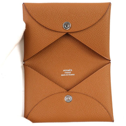 Hermes Calvi Vaux Epson Gold Silver Hardware Card Case Business Card Holder