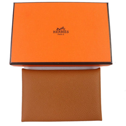 Hermes Calvi Vaux Epson Gold Silver Hardware Card Case Business Card Holder