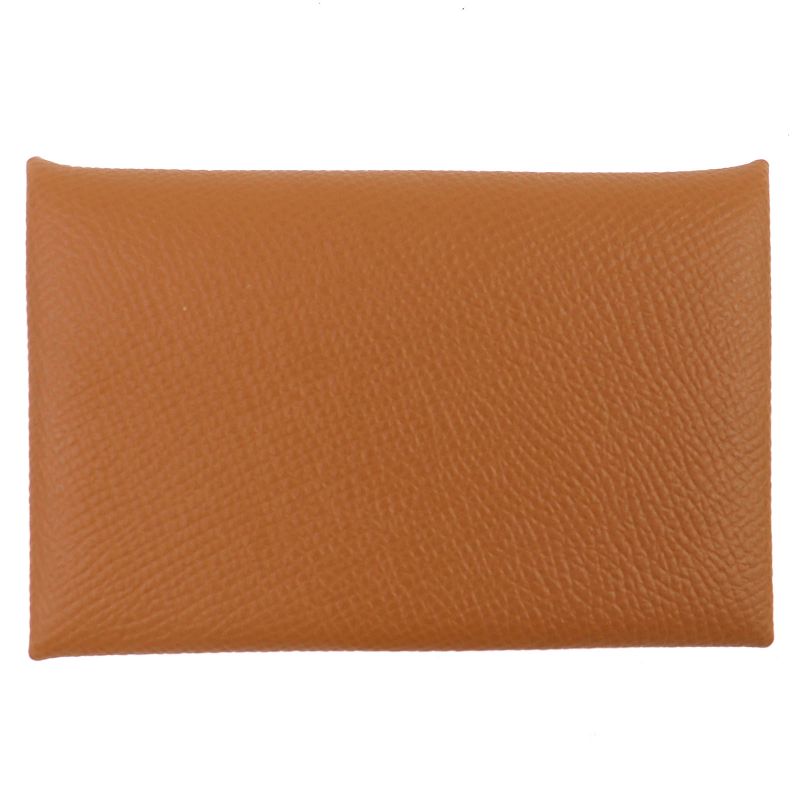 Hermes Calvi Vaux Epson Gold Silver Hardware Card Case Business Card Holder
