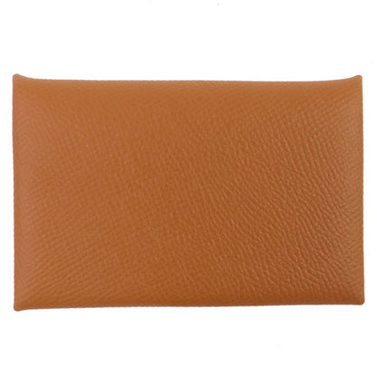 Hermes Calvi Vaux Epson Gold Silver Hardware Card Case Business Card Holder