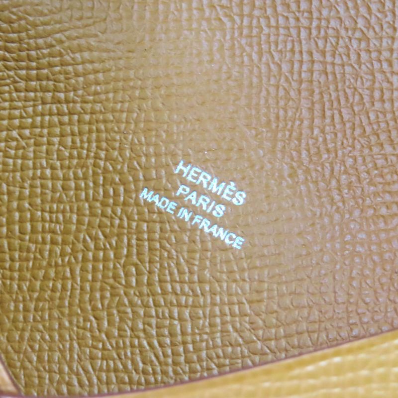 Hermes Calvi Vaux Epson Gold Silver Hardware Card Case Business Card Holder