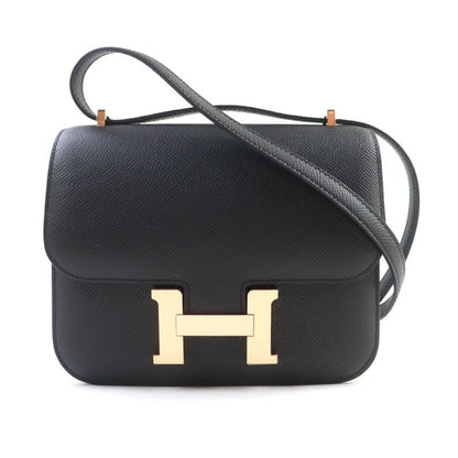 Hermes Constance 3 Mini Miroir Black Vaux Epson Rose Gold Hardware Shoulder Bag
