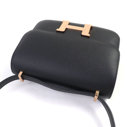 Hermes Constance 3 Mini Miroir Black Vaux Epson Rose Gold Hardware Shoulder Bag