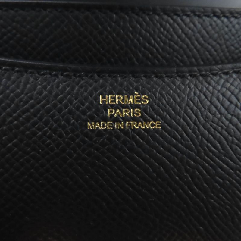Hermes Constance 3 Mini Miroir Black Vaux Epson Rose Gold Hardware Shoulder Bag