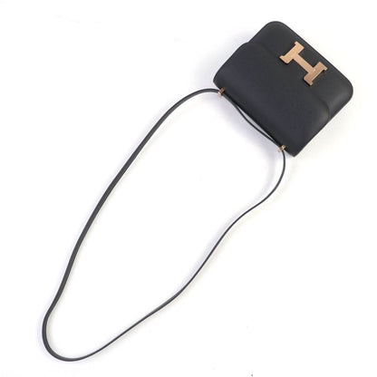 Hermes Constance 3 Mini Miroir Black Vaux Epson Rose Gold Hardware Shoulder Bag