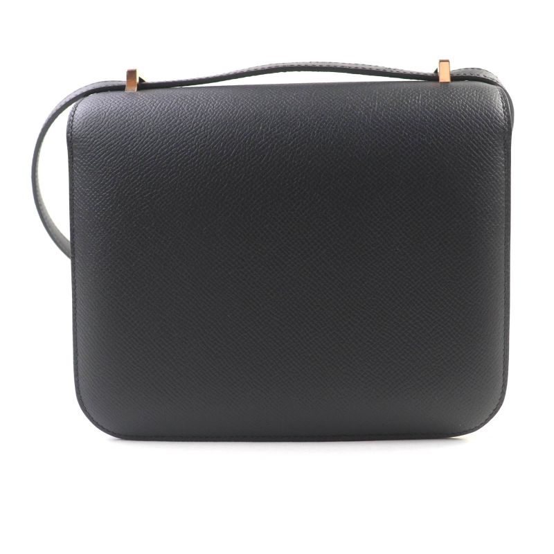 Hermes Constance 3 Mini Miroir Black Vaux Epson Rose Gold Hardware Shoulder Bag