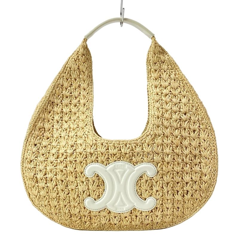 Celine Shoulder Bag Classic Pannier Hobo Bag 112772eyr01bc Beige And White
