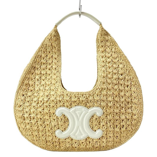 Celine Shoulder Bag Classic Pannier Hobo Bag 112772eyr01bc Beige And White