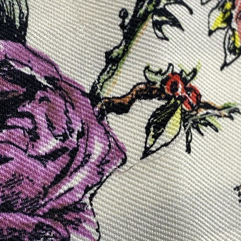 Dior/christian Dior Scarf - Black Ivory And Multi Ribbon Scarf/floral Pattern