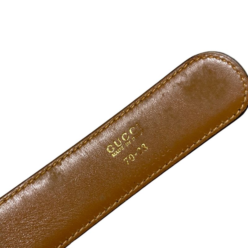 Gucci Belt 70-28 - Black And Gold Interlocking G Leather