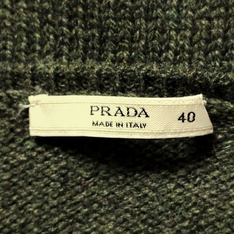 Prada Long Sleeved Sweater Size 40 M Women - Khaki V-neck