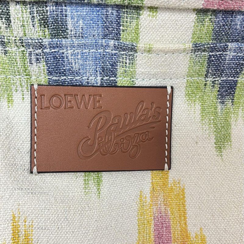 Loewe Tote Bag - 32868ad09 Ivory×blue×multi Paurazibiza/beads