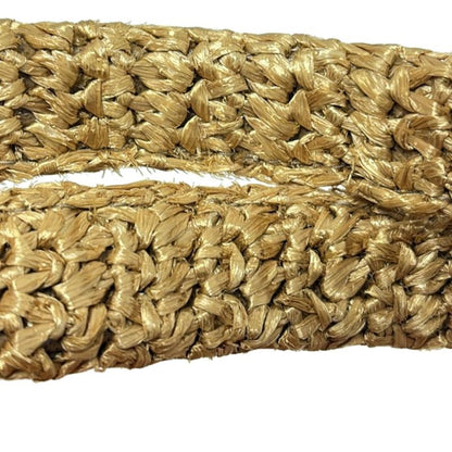 Prada Tote Bag Canapa Orange And Light Brown Braided